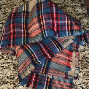 plaid blanket scarf perfect for winter!